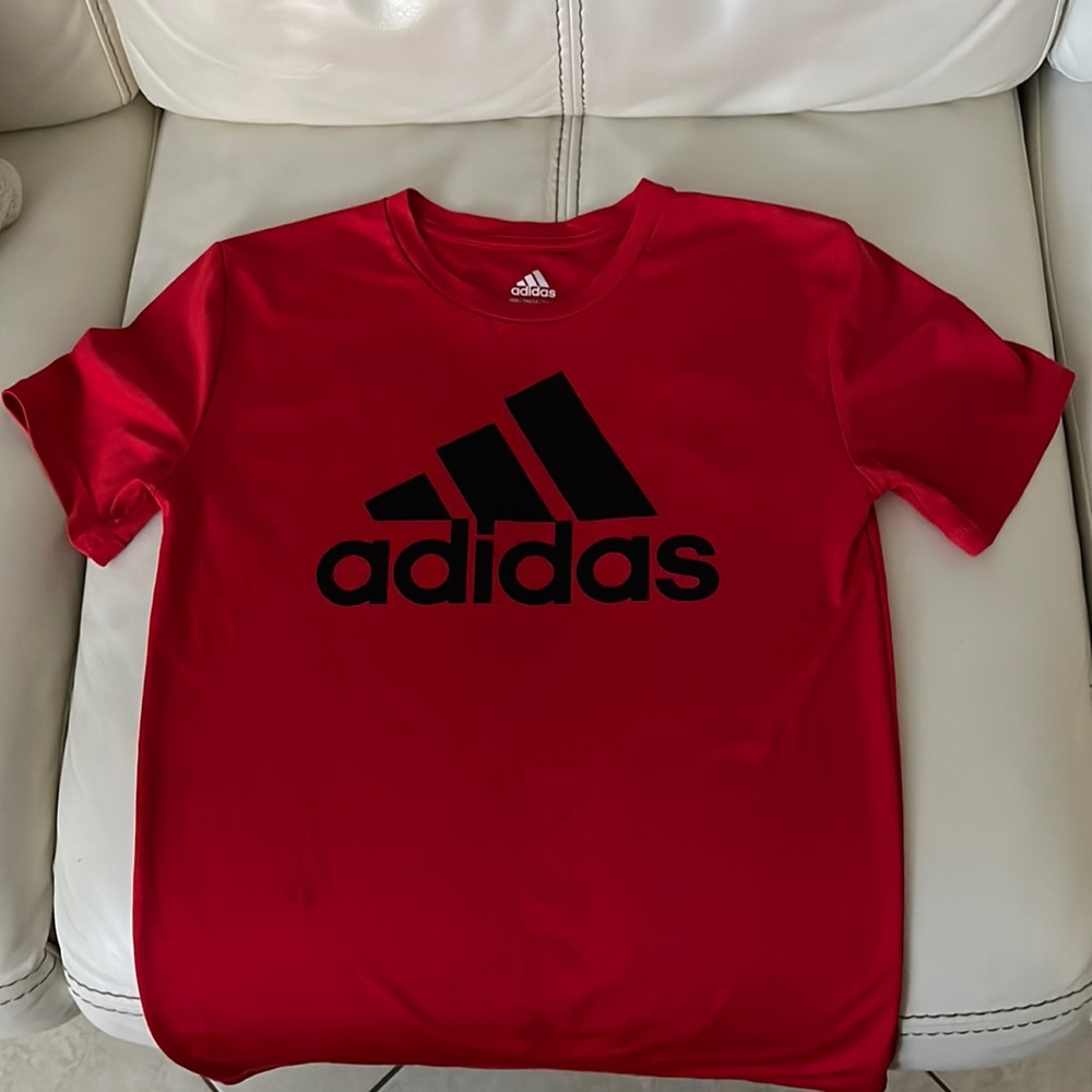 Boys 10-12 Adidas Red Dri-Fit T-Shirt